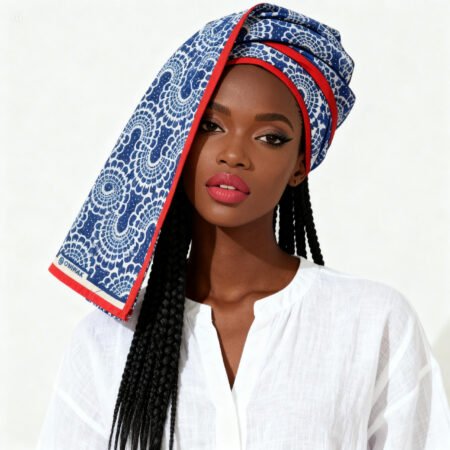 F37-T Lady's Turban Headwrap - Trimmed